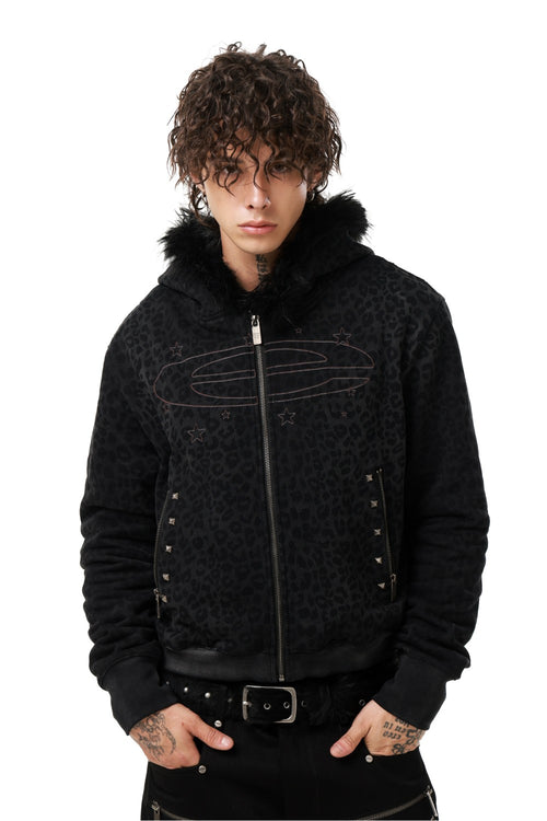 Blackout Leopard Fur Jacket