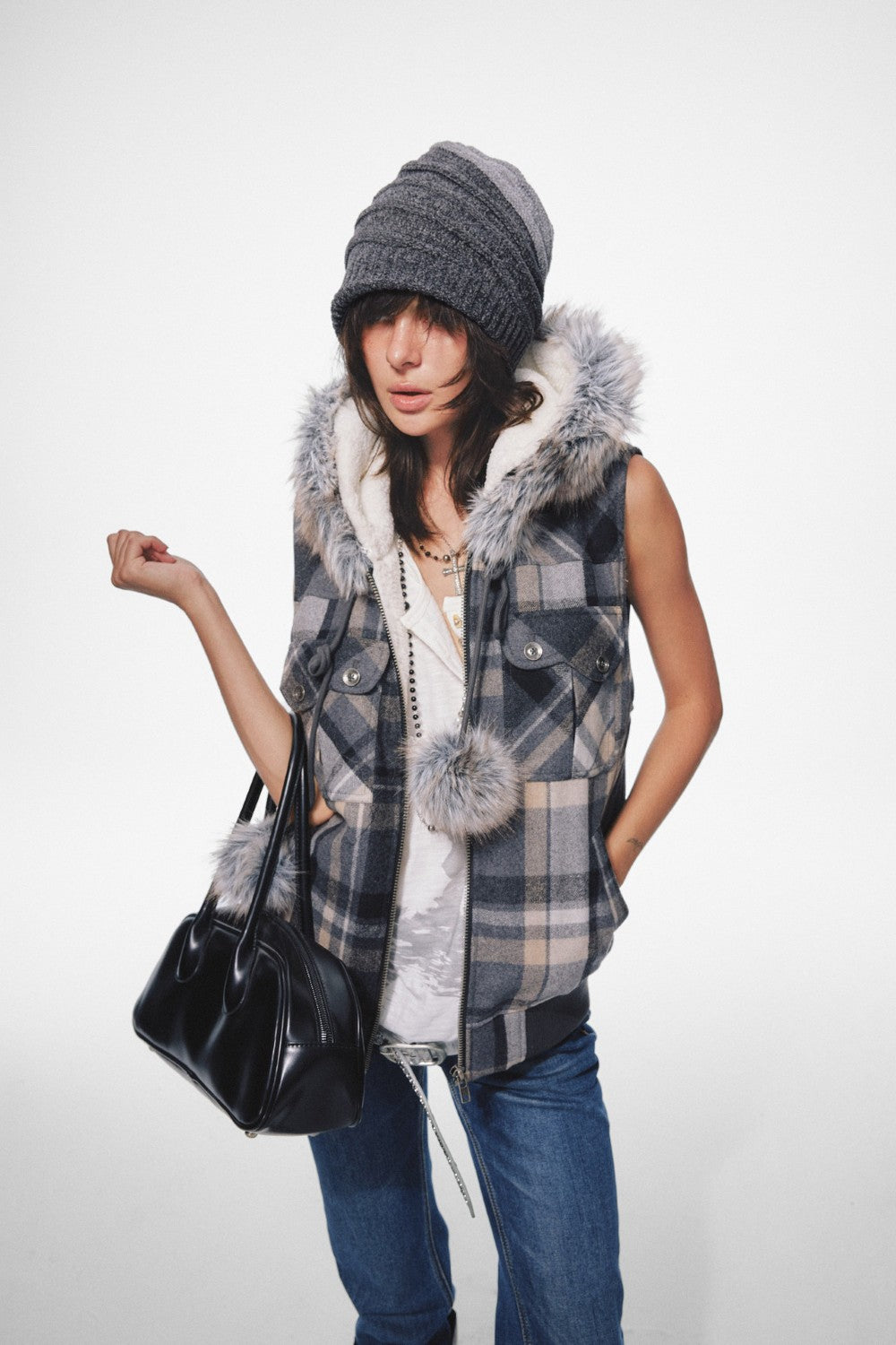 Winter Lodge Plaid Vest
