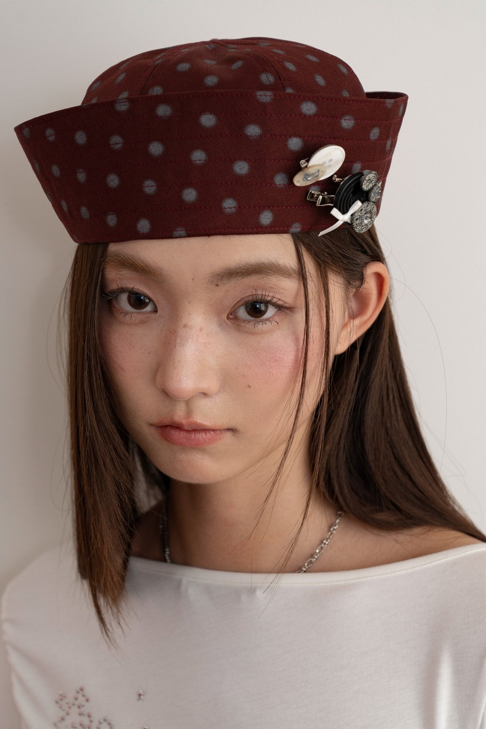 Vintage Sailor Polka Dot Hat