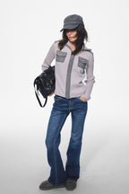 Silver Officer Knit Cardigan