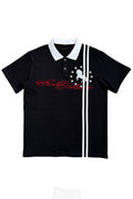 Black Victory Stripe Polo