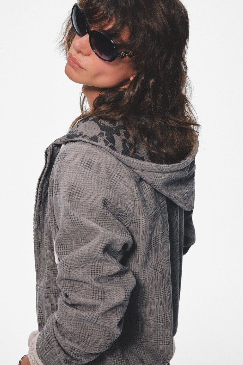 Skull Lined Plaid Jacket