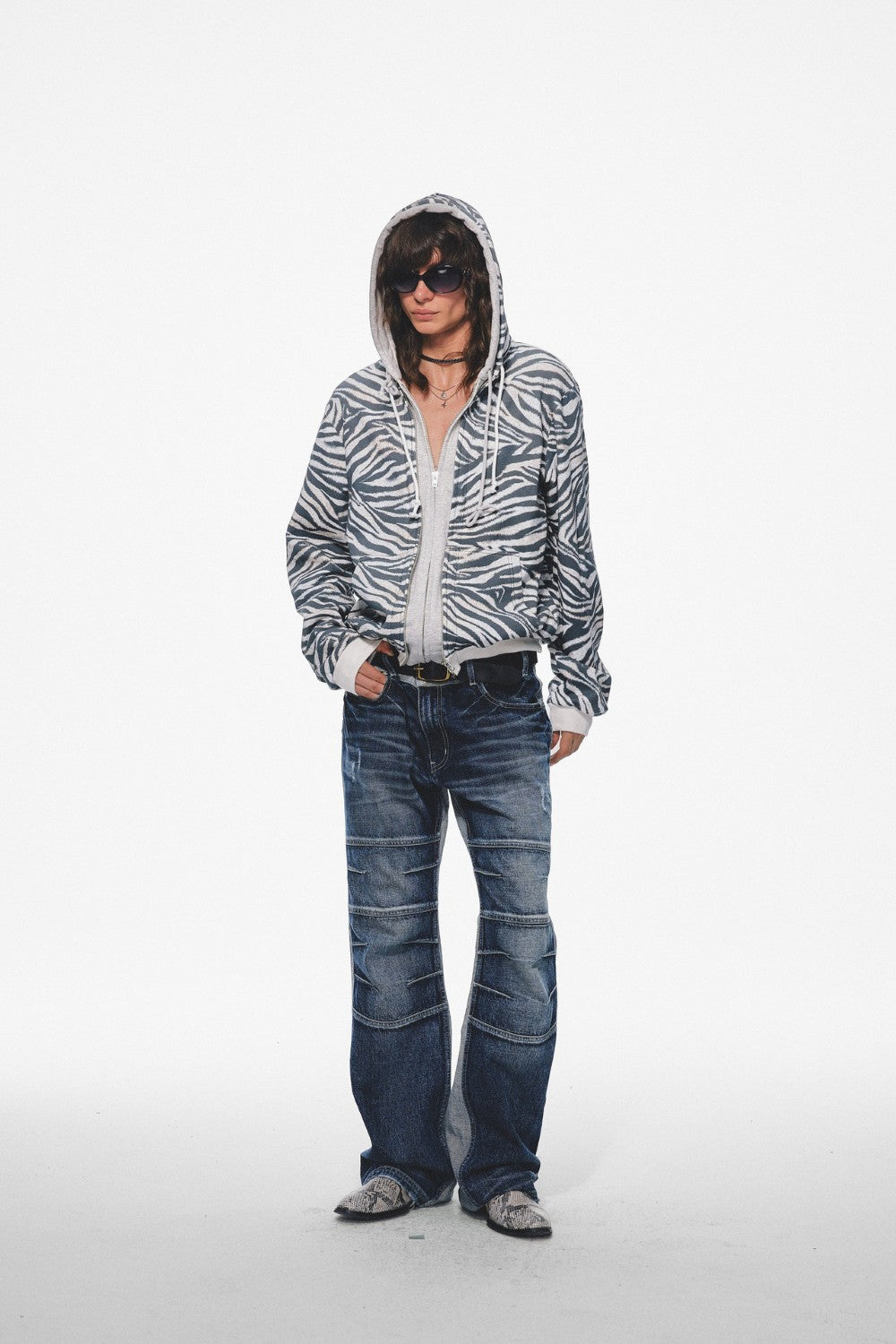 Static Zebra Hooded Jacket