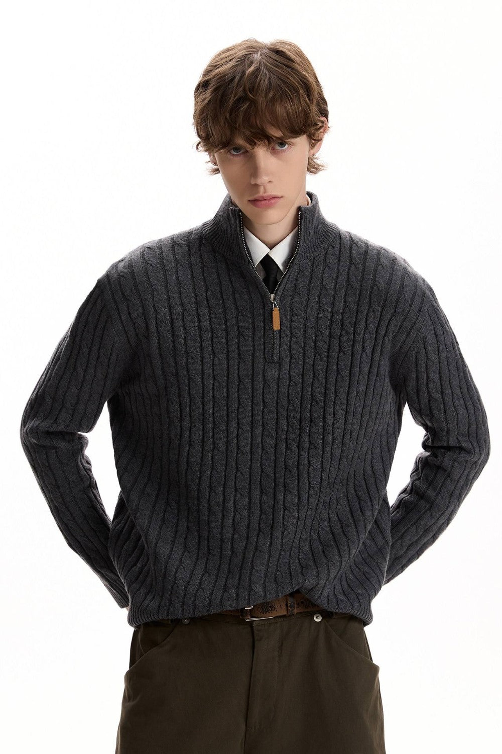 Calvin Mock Neck Sweater