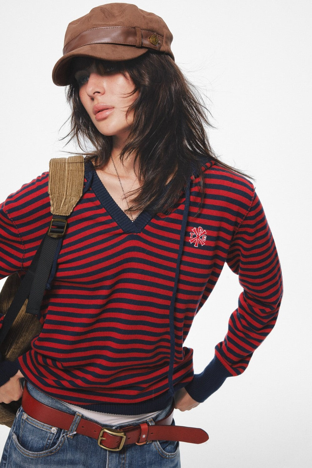 Redline Retro Striped Hoodie