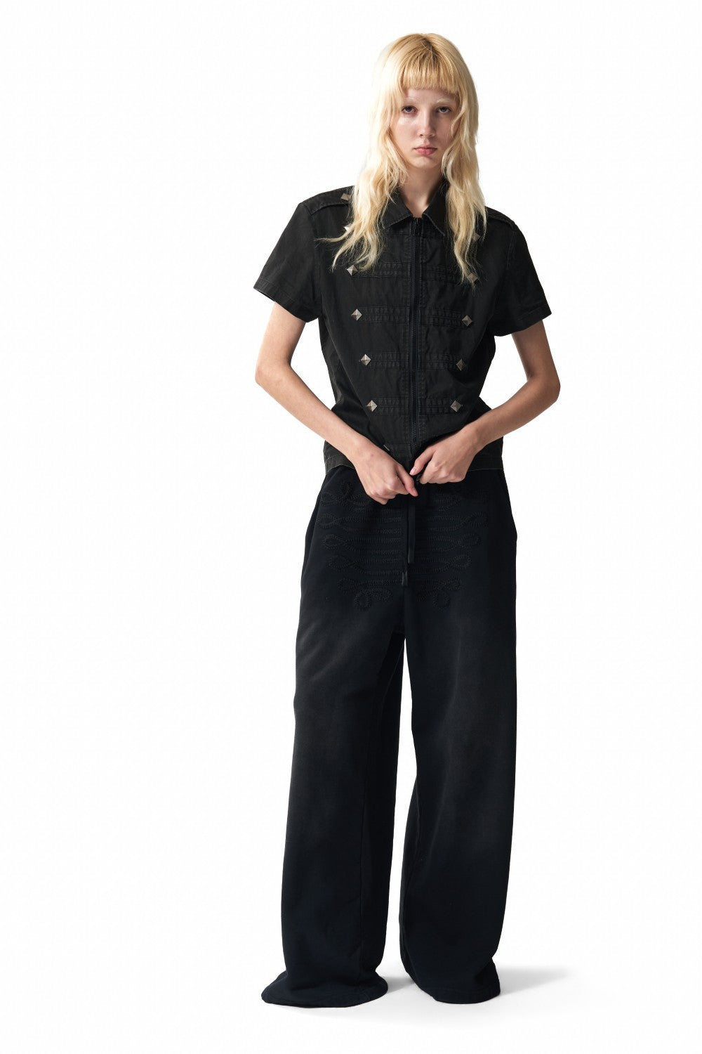 Haven Studded Zip-Up Shirt