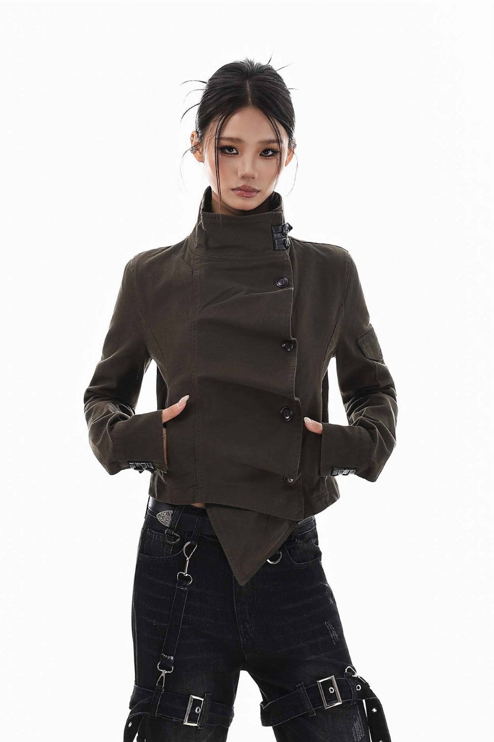 Vintage Brown Cinched Jacket