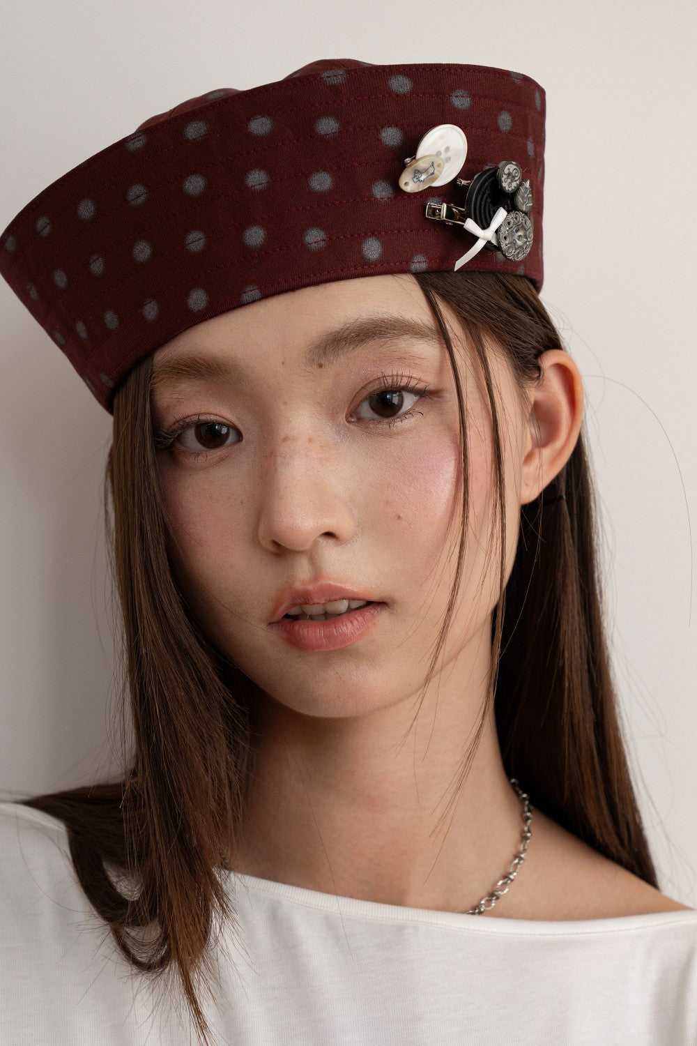 Vintage Sailor Polka Dot Hat