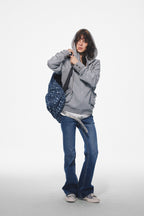 Heather Double Collar Jacket