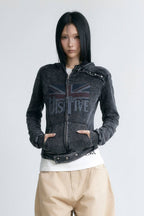 Distressed Union Slim Jacket