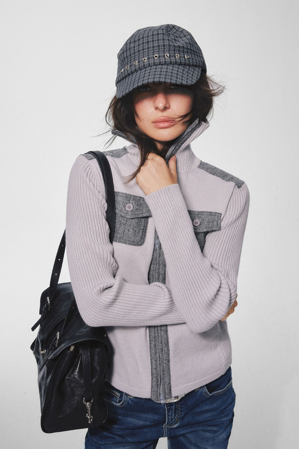 Silver Officer Knit Cardigan