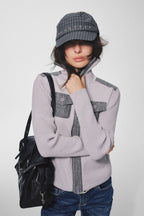 Silver Officer Knit Cardigan