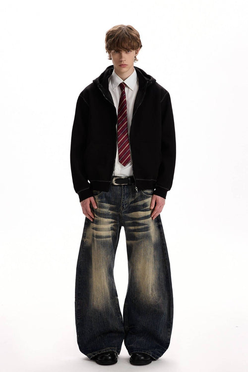Blade Washed Curved Jeans