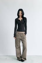 Washed Midnight Henley Top