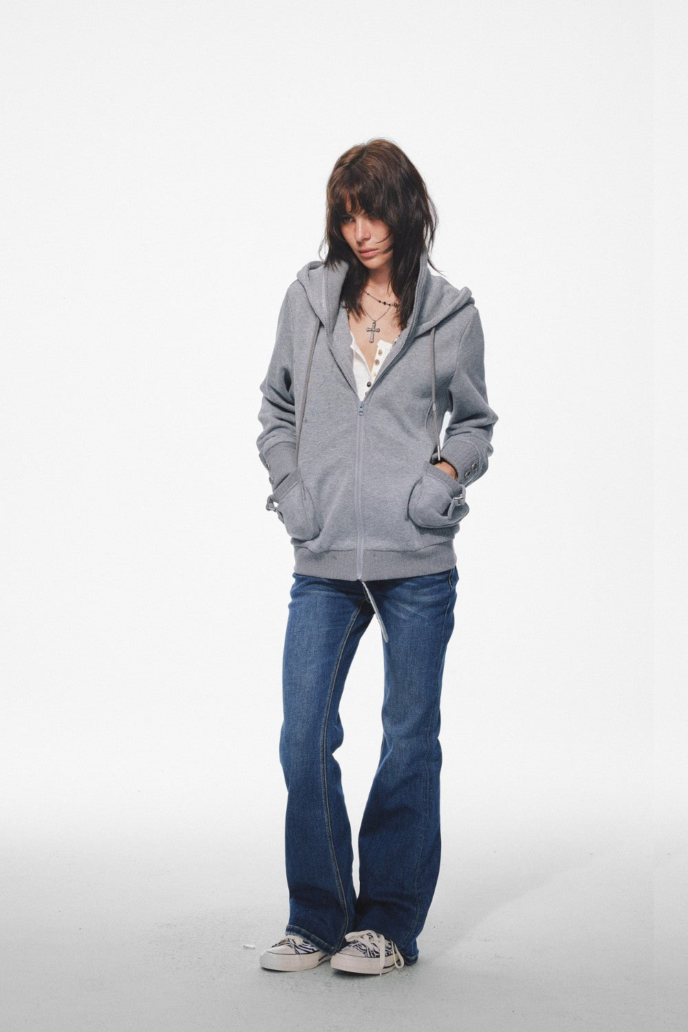 Heather Double Collar Jacket