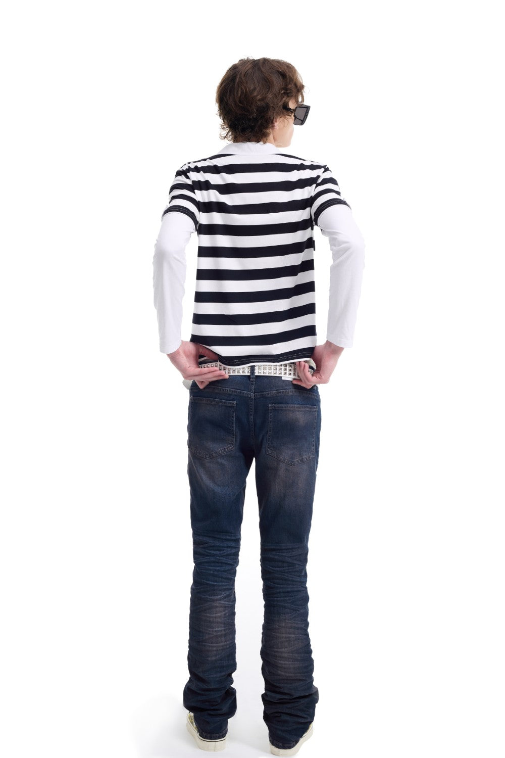 Layered Stripe Polo Tee