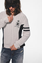 Ivory Crest Cable Cardigan