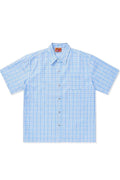 Blue Check Button-Up Blouse