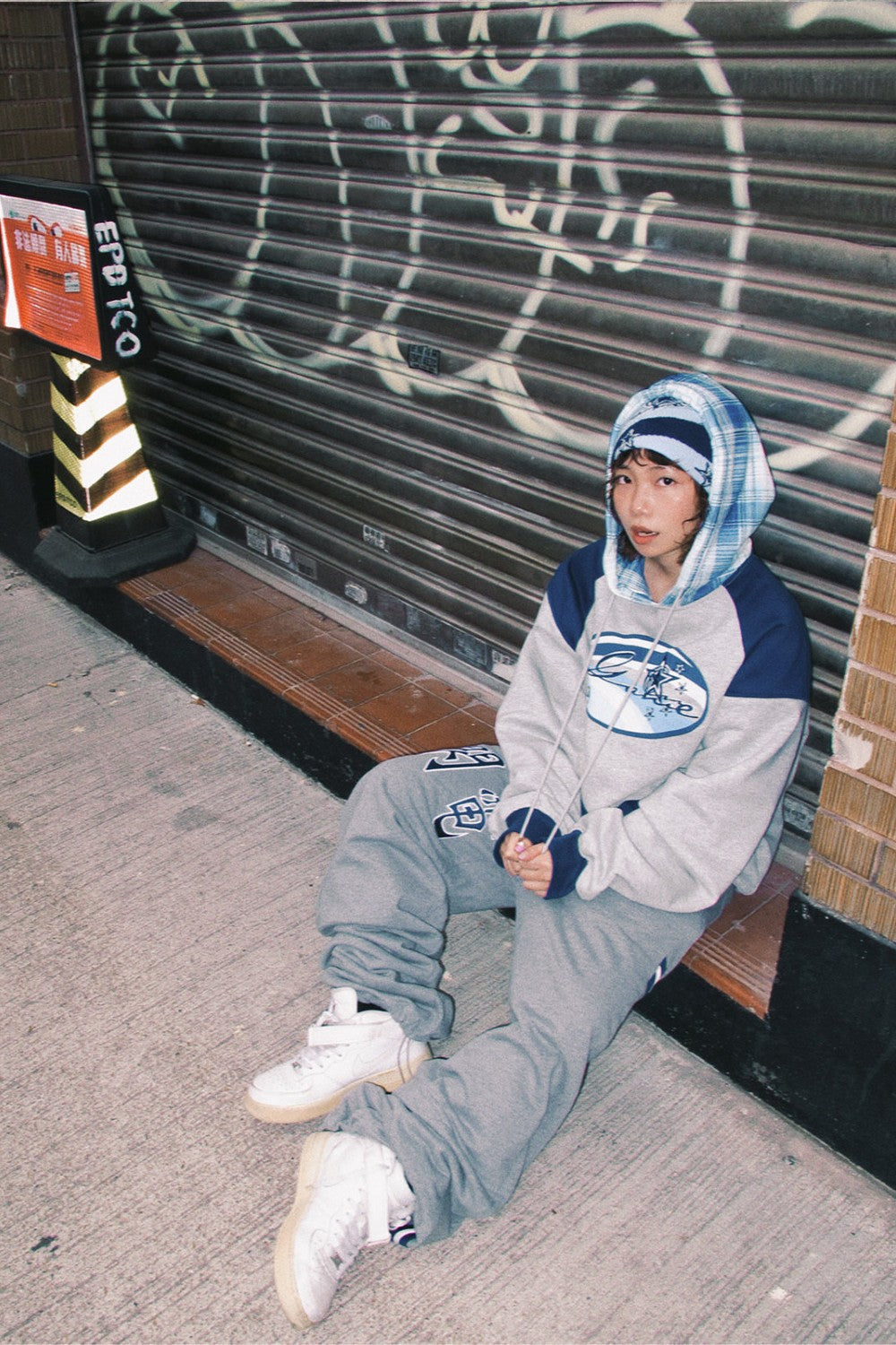 Retro Mix Plaid Hoodie