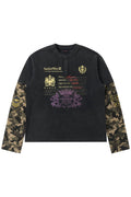 Henley Camo Long Sleeve
