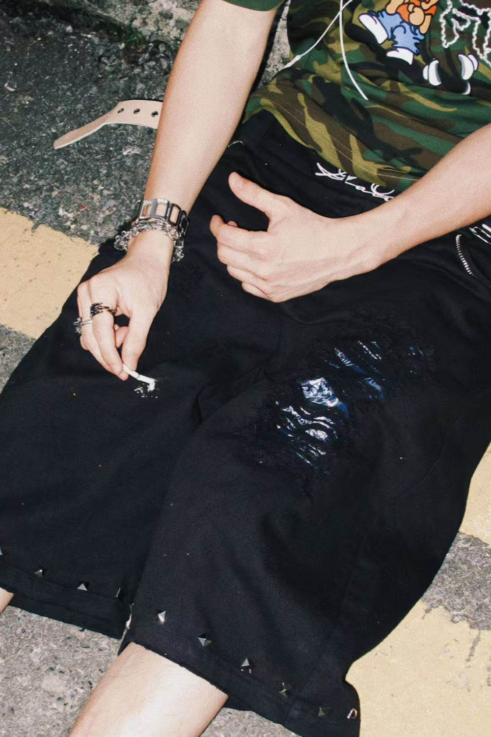 Kuro Rivet Denim Jorts