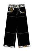 Leopard Fur Baggy Jeans