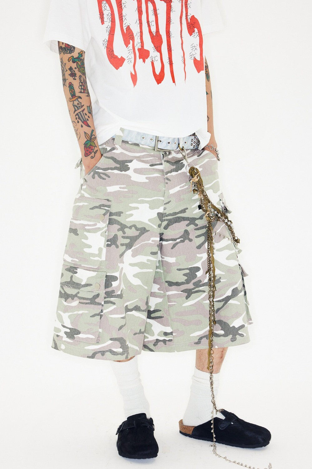 Field Camo Cargo Jorts