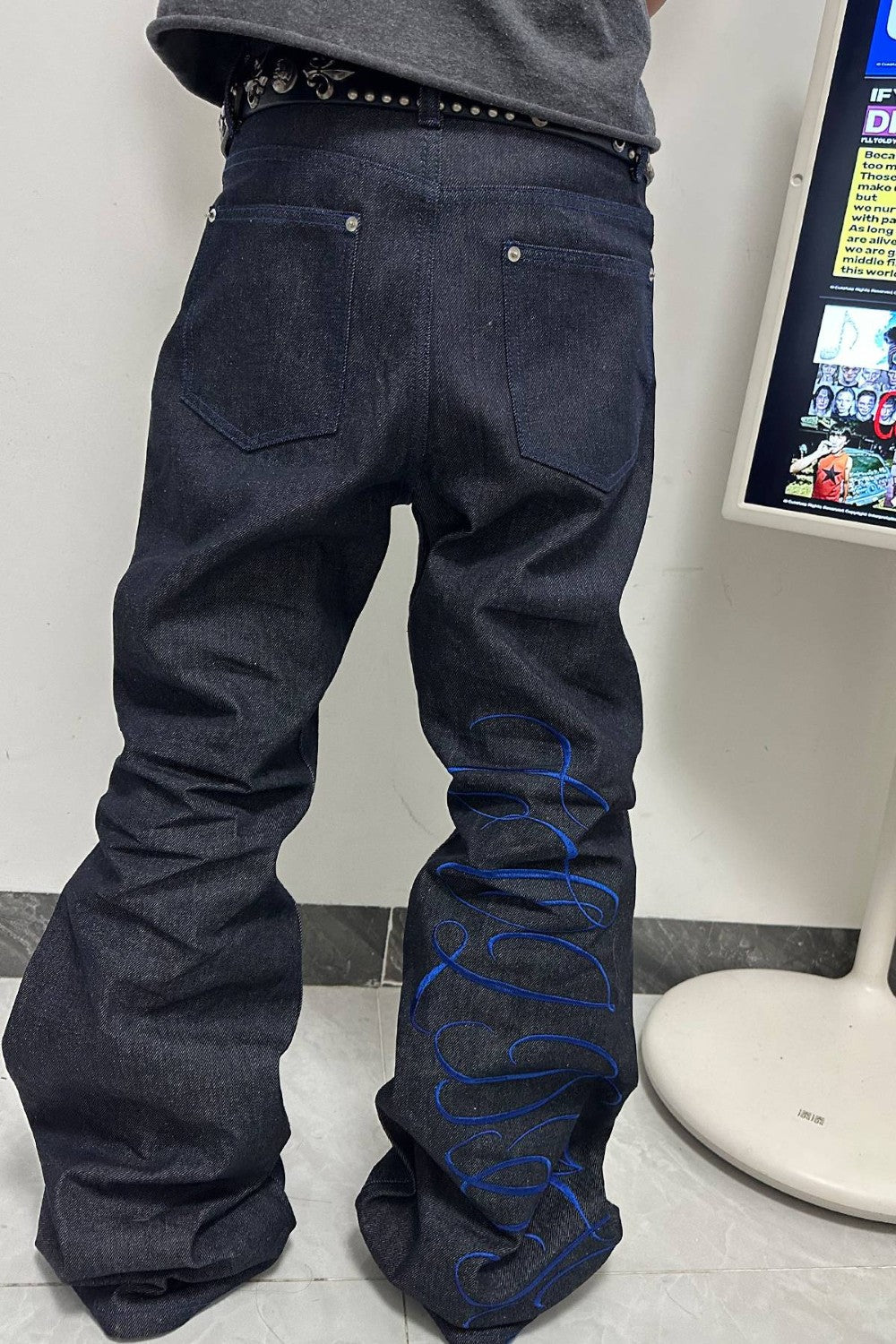 Embroidered Cold Star Jeans