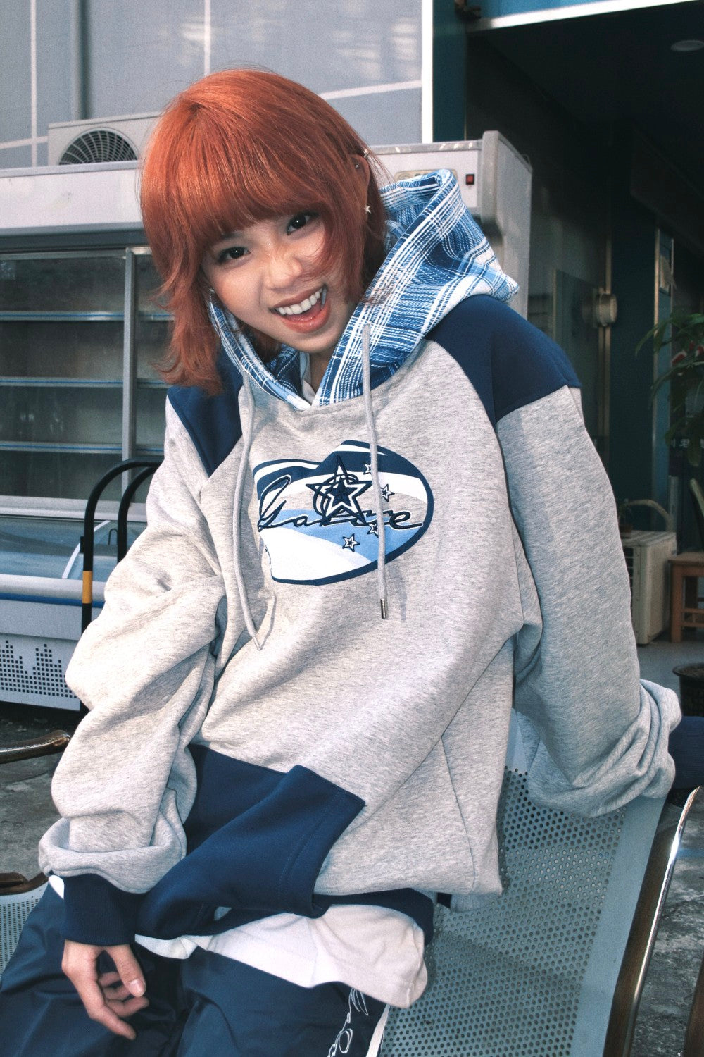Retro Mix Plaid Hoodie