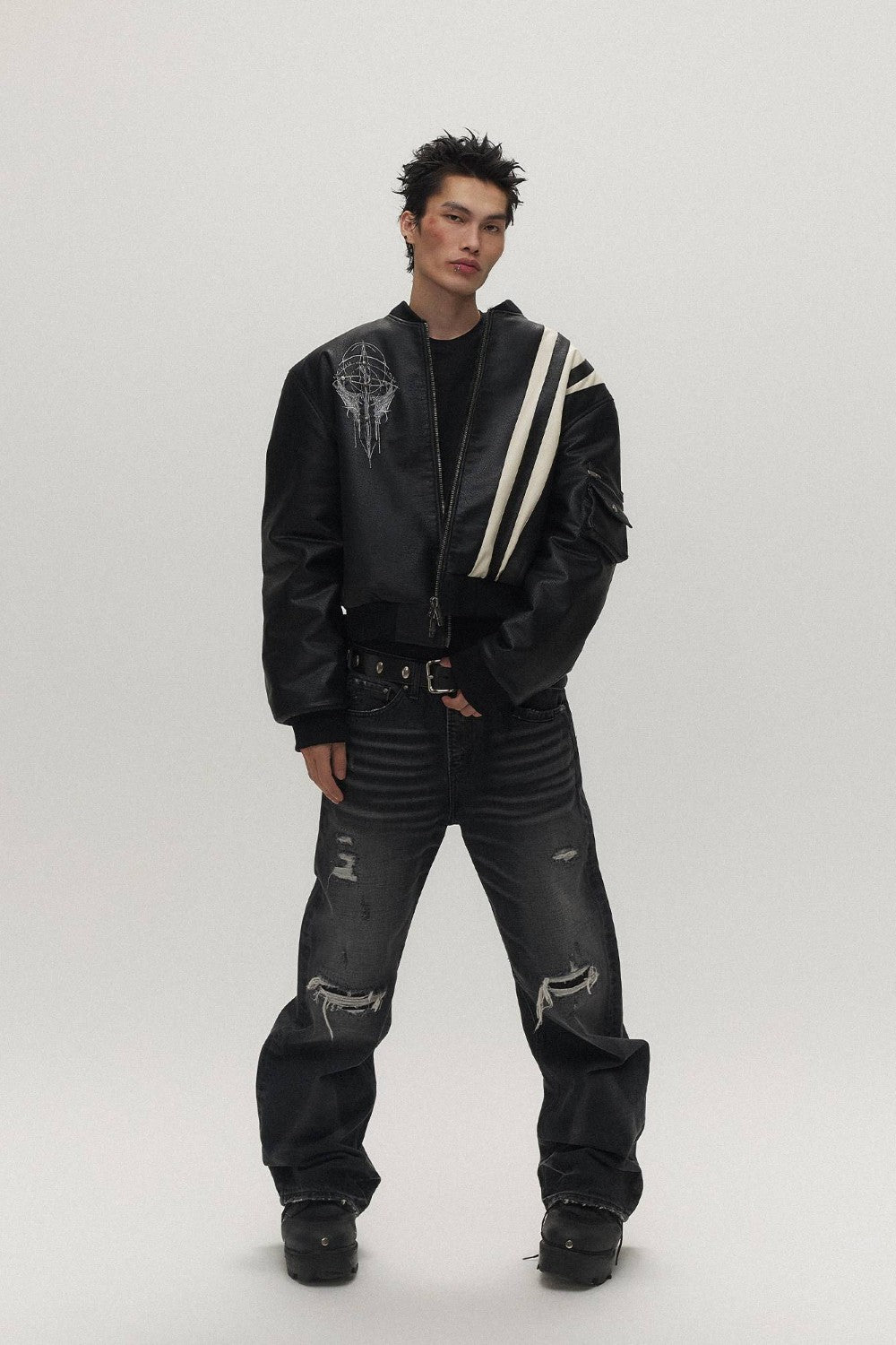 Ryo Striped Bomber Jacket