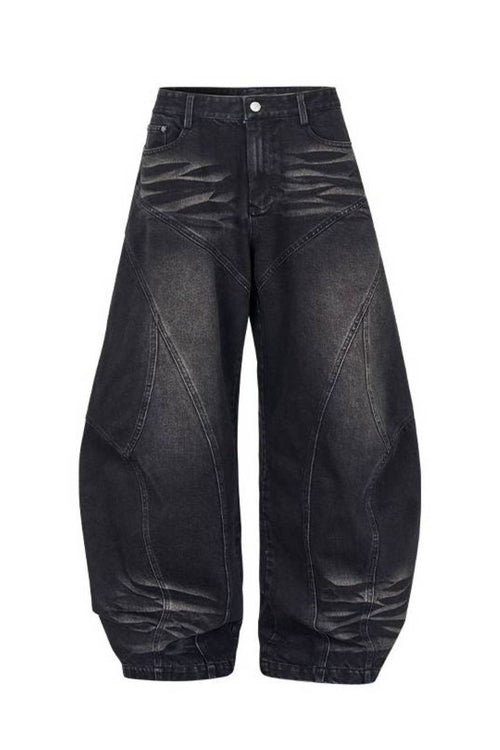 Arc Cut Wide Jeans