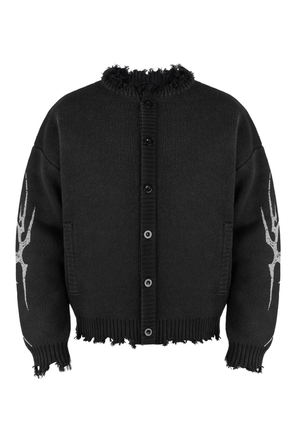 Frayed Drift Knit Cardigan