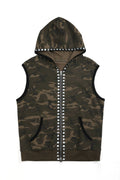 Camo Stud Hooded Vest