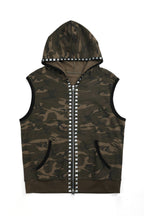 Camo Stud Hooded Vest
