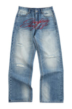 Vintage Embroidered Script Jeans
