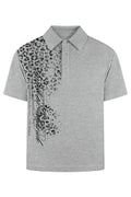 Chrome Leopard Graphic Polo