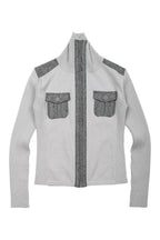 Silver Officer Knit Cardigan