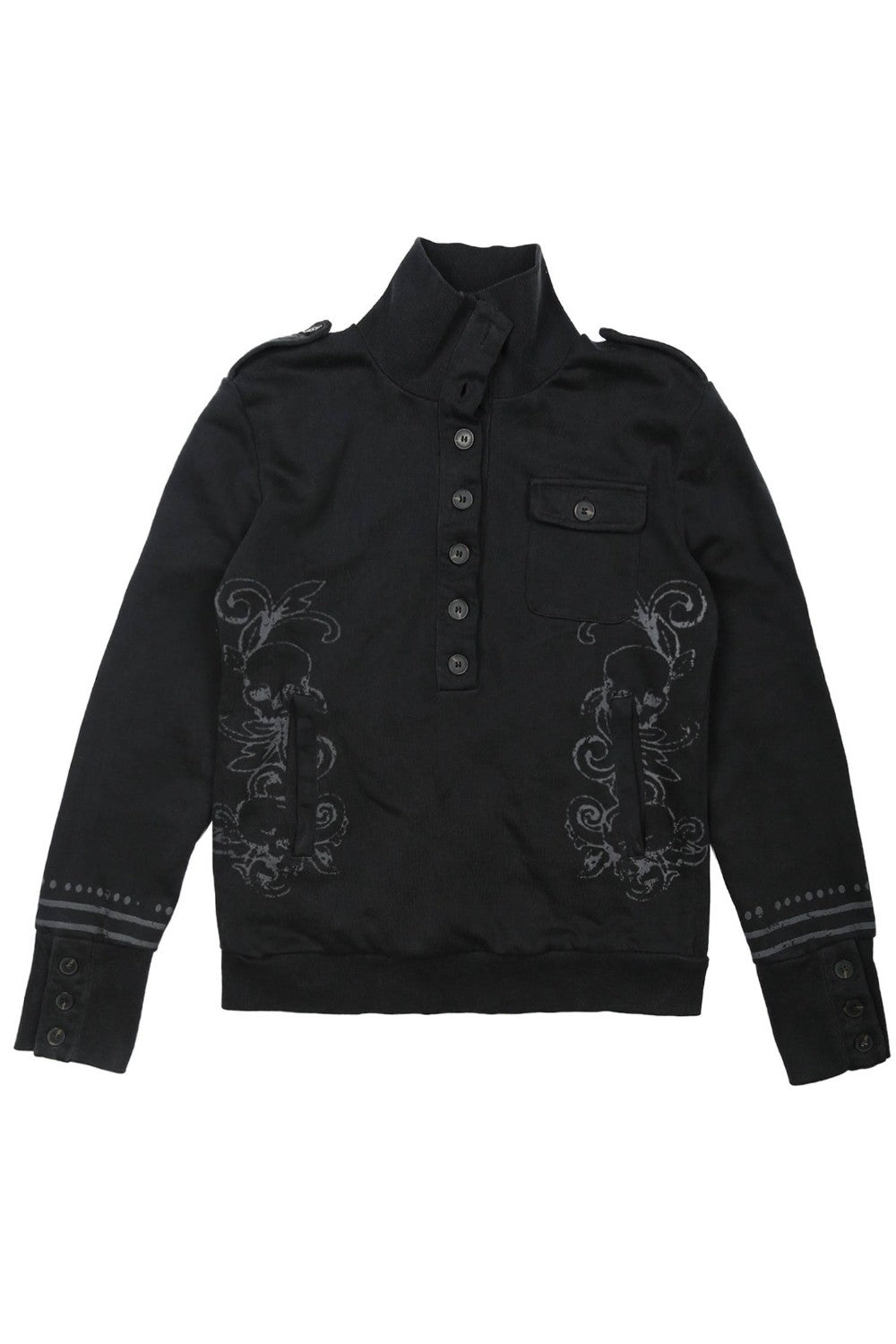 Shadow Crest Button Sweatshirt