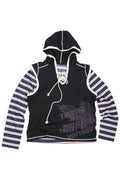 Nightfall Layered Lace-Up Hoodie