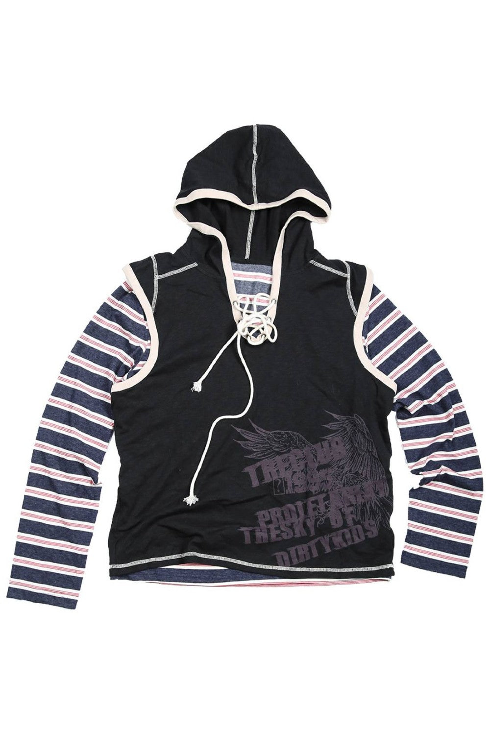 Nightfall Layered Lace-Up Hoodie