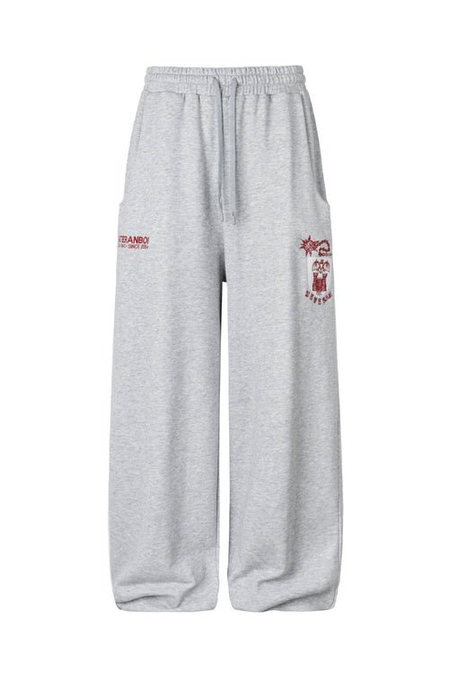 Bat Castle Embroidered Sweatpants